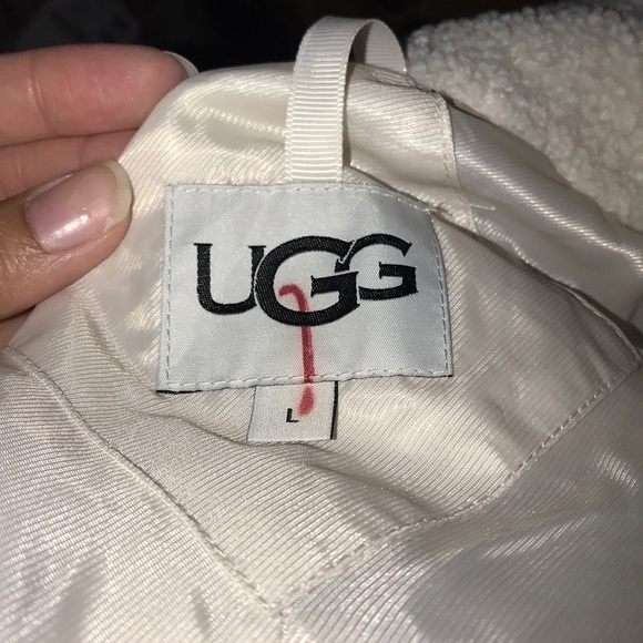 WOMENS UGG JACKELINE TEDDY BEAR JACKET CREAM ZIPUP - Picture 12 of 13